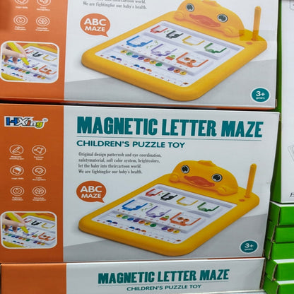 magnetic alphabetic letter  maze game