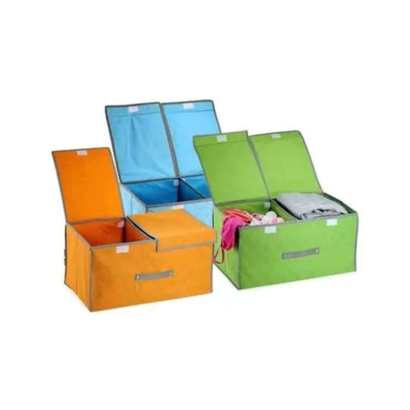 Foldable fabric home storage bag organizer