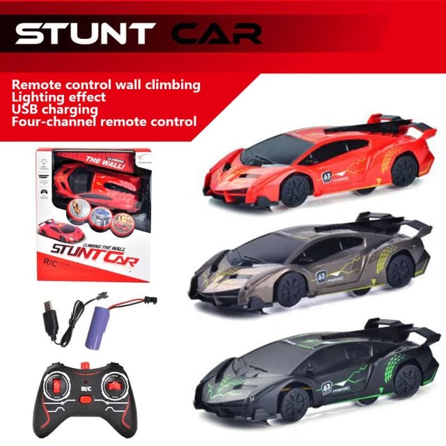 Remote control toy car wall climbing car