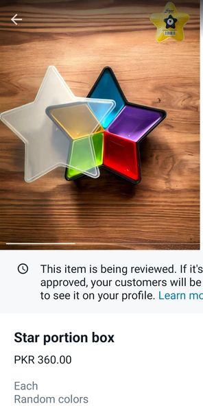 Star Shape 5 Cell Colorful Spice Rack Set with Lid