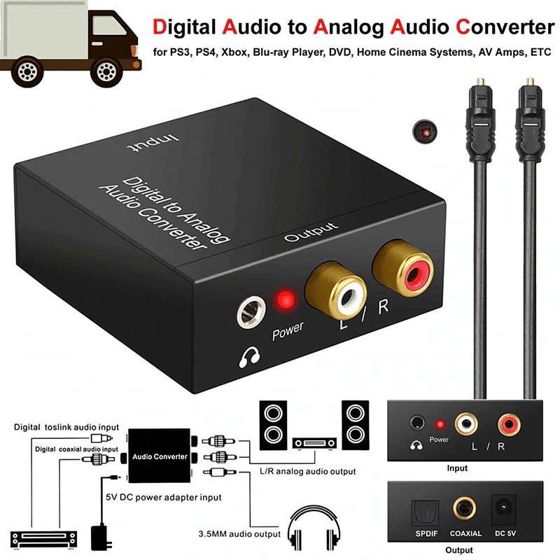 Digital to analog audio converter amplifier