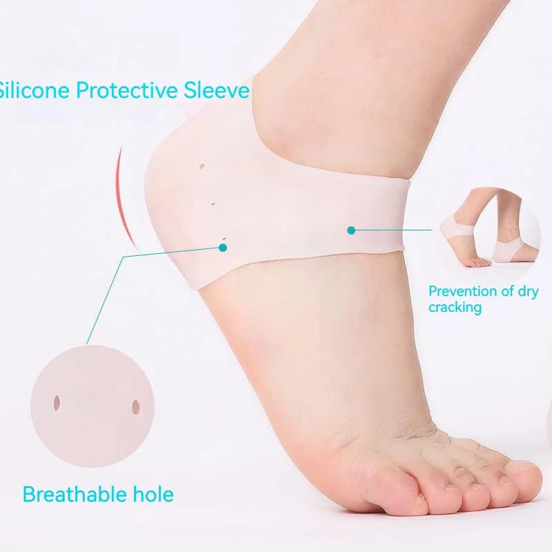 Silicone Gel Heel Pad Socks for Pain Relief and anti crack