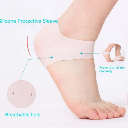 Silicone Gel Heel Pad Socks for Pain Relief and anti crack