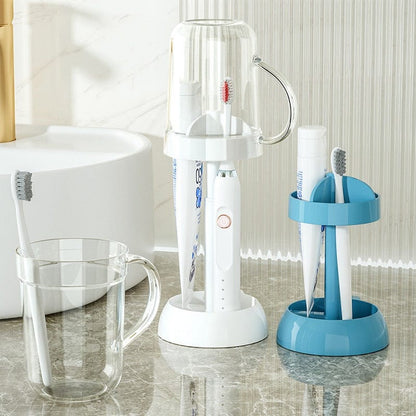Creative Toothbrush Holder With Mouthwash Cup