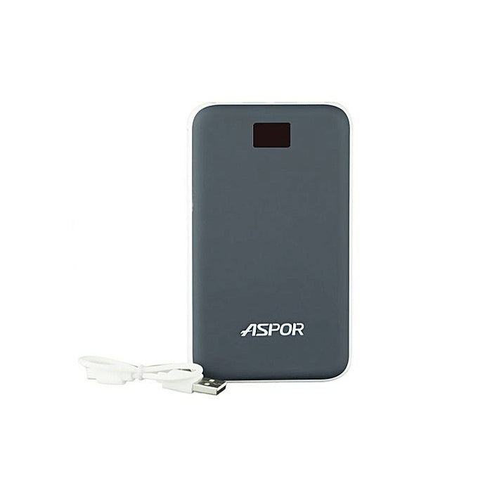 Aspor intelligent output 12000mah power bank a386 - black