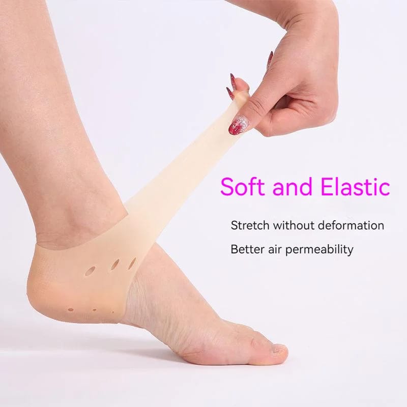 Silicone Gel Heel Pad Socks for Pain Relief and anti crack