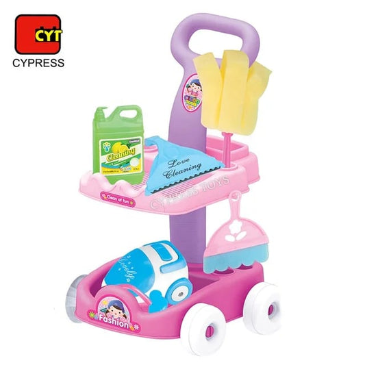 Kids cleaning trolley vacuum cleaner set