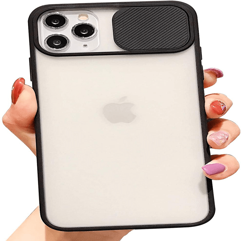 New thin slide camera lens protection phone case for iphone