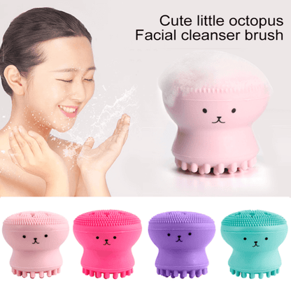 Silicone facial cleansing octopus massage brush