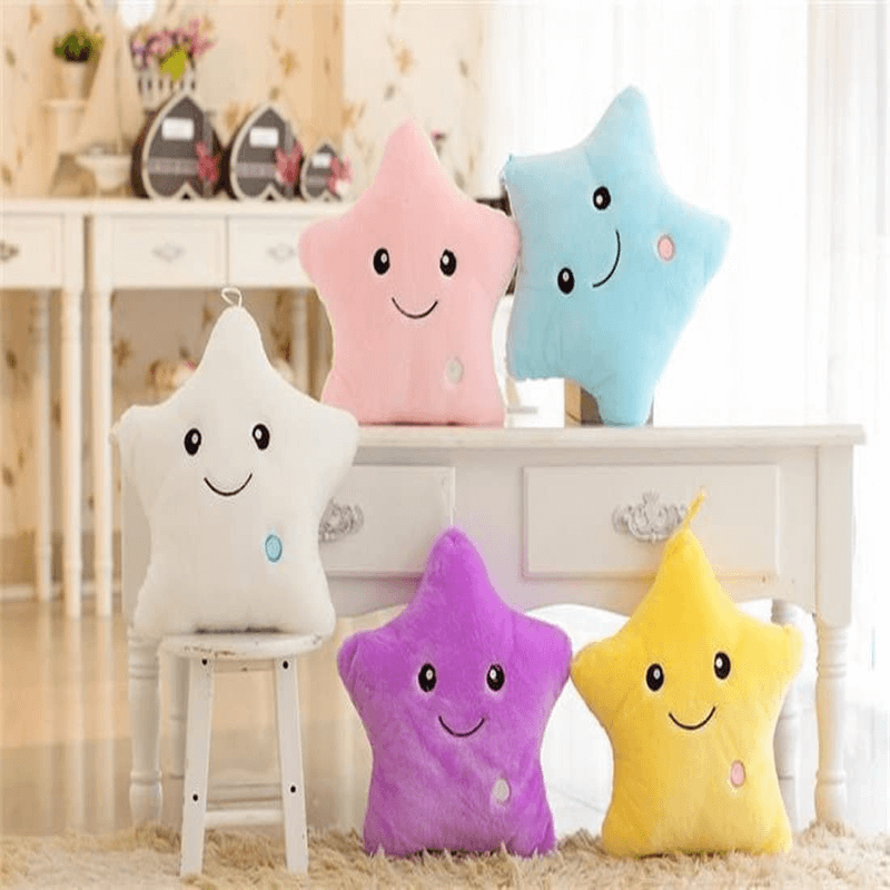 7 color changing light up star pillow