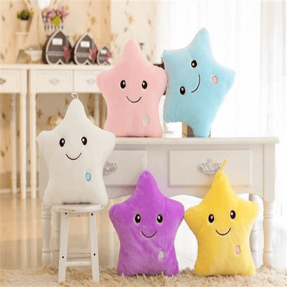 7 color changing light up star pillow