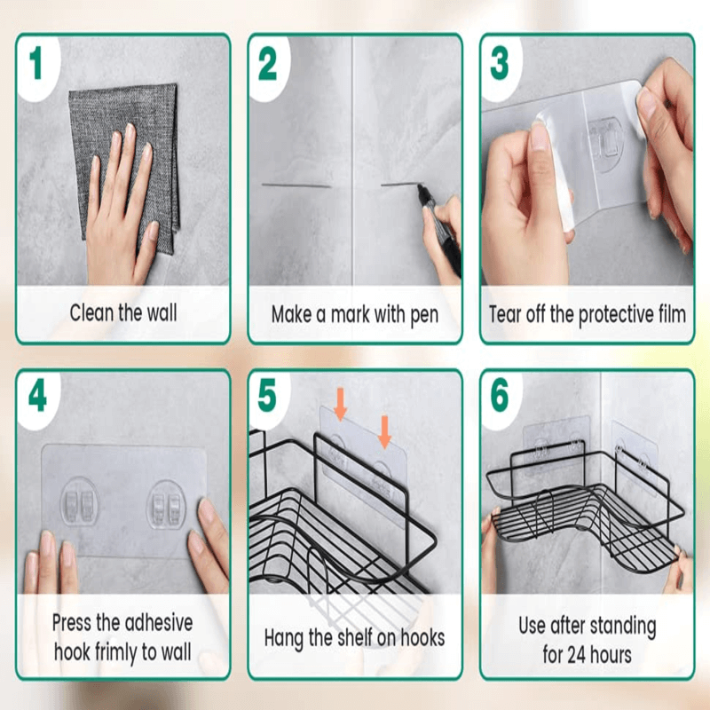 Storage organizer for bathroom and kitchen corner walls