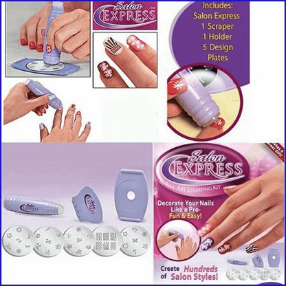 Professional salon express nails art diy stamping