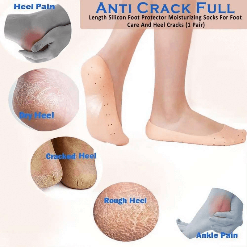 Anti-crack full length silicone foot protector