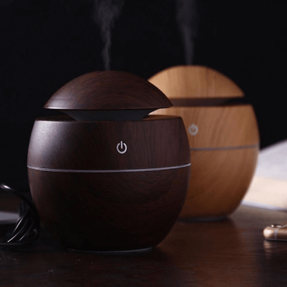 Round wooden humidifier