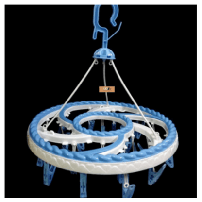 Clothes hanger with 24 clips