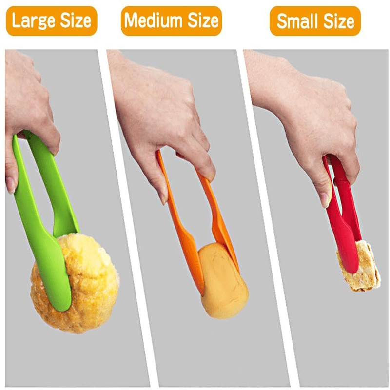3pcs set food tongs plastic