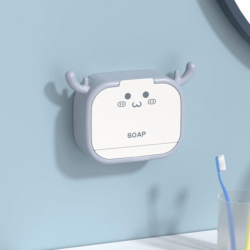 Flip-top cartoon antler soap box