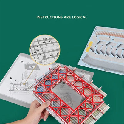 3d puzzle soccer stadium model