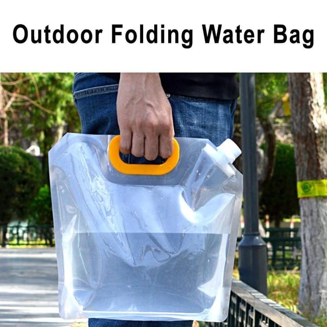 Portable water bag set for camping hiking backpack