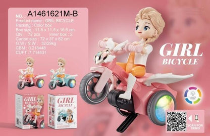 girl bicycle doll with light sound
