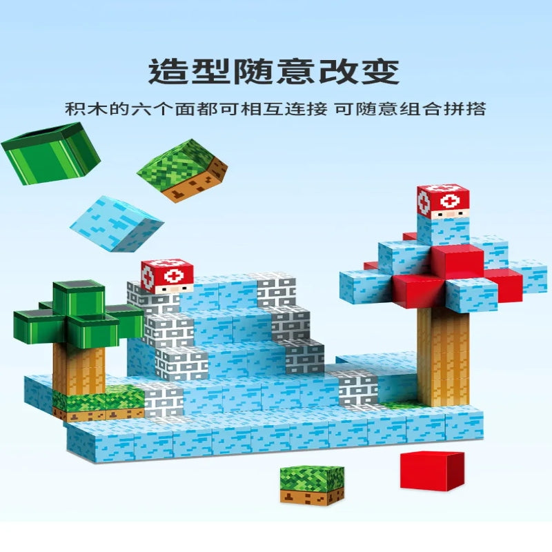 Magnetic Building Blocks Minecraft Pack of 30pcs