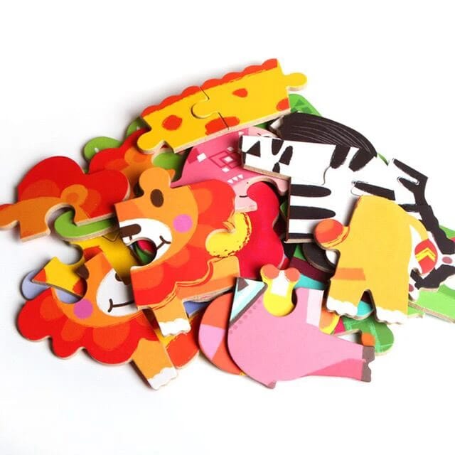 Wooden Floor Puzzles for Toddlers Transport Vehicles
