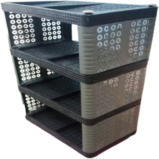 3 Shelf Plastic Standing Rack Shelf
