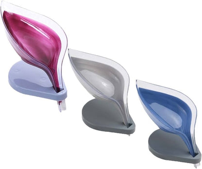 Leaf shaped hollow soap storage holder