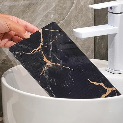 2 Tier Rectangular Golden Vanity Stand