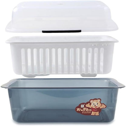 Dish Drainer Rack With Lid