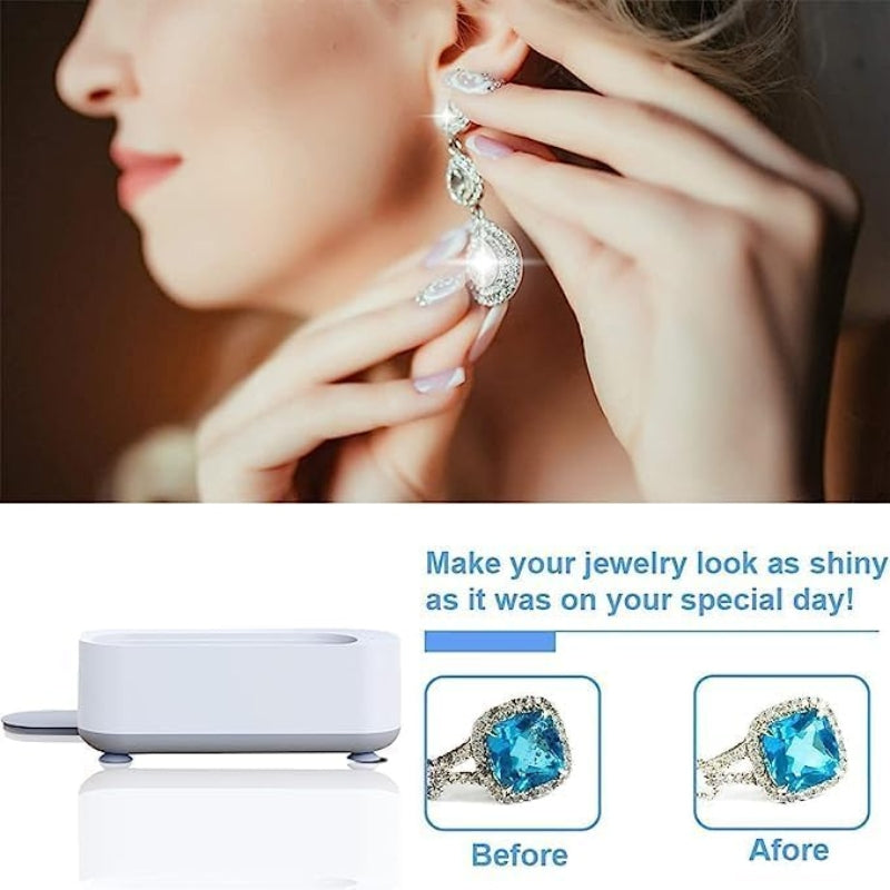 Portable Ultrasonic Cleaning Machine Remove Stains Jewelry