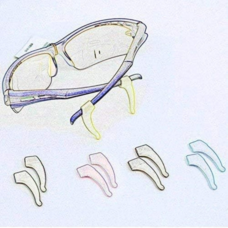 10pc set silicone anti slip ear hooks for glasses 