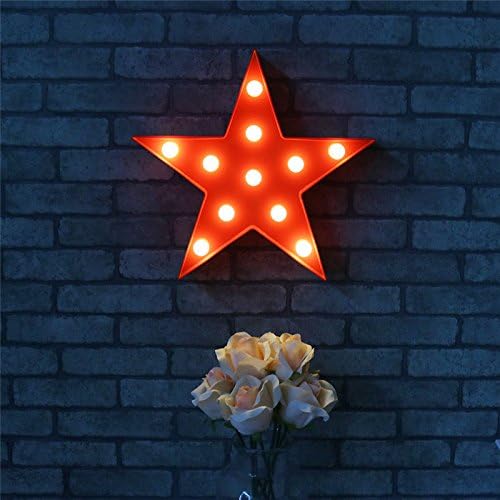 Marquee Light Star Shaped LED plastic Sign Lighted