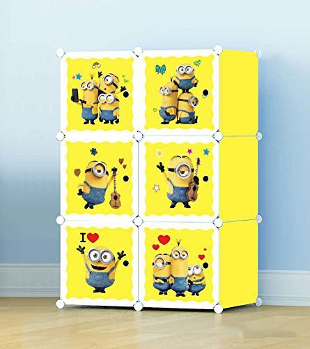 Disney princess wardrobe organizer rack for kids - 6 cubes