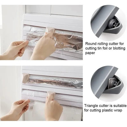 4 in 1 foil cling film tissue paper roll holder 