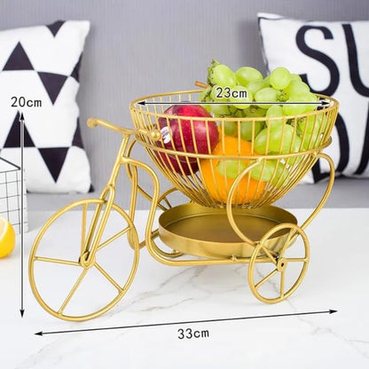 Fruit Storage Basket Decor Bicycle Shaped