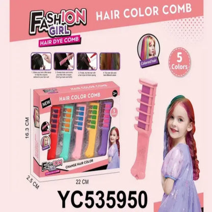 Kids hair color comb set