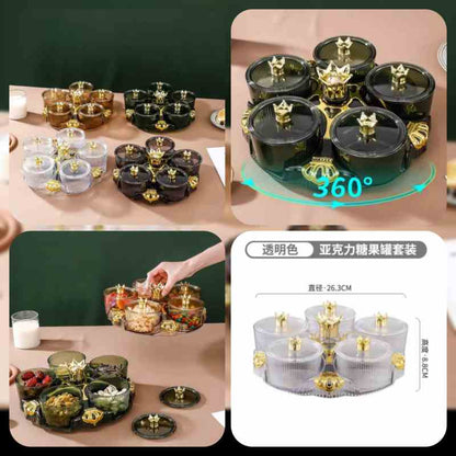 Acrylic Rotating Dry Fruit Tray