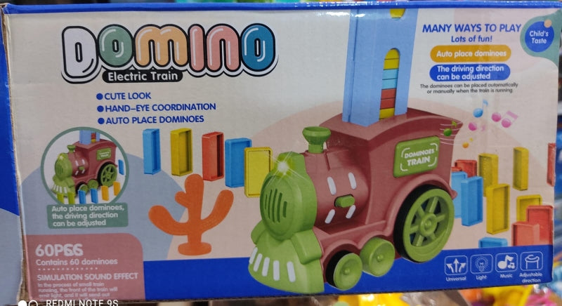 Battery operated dominos train