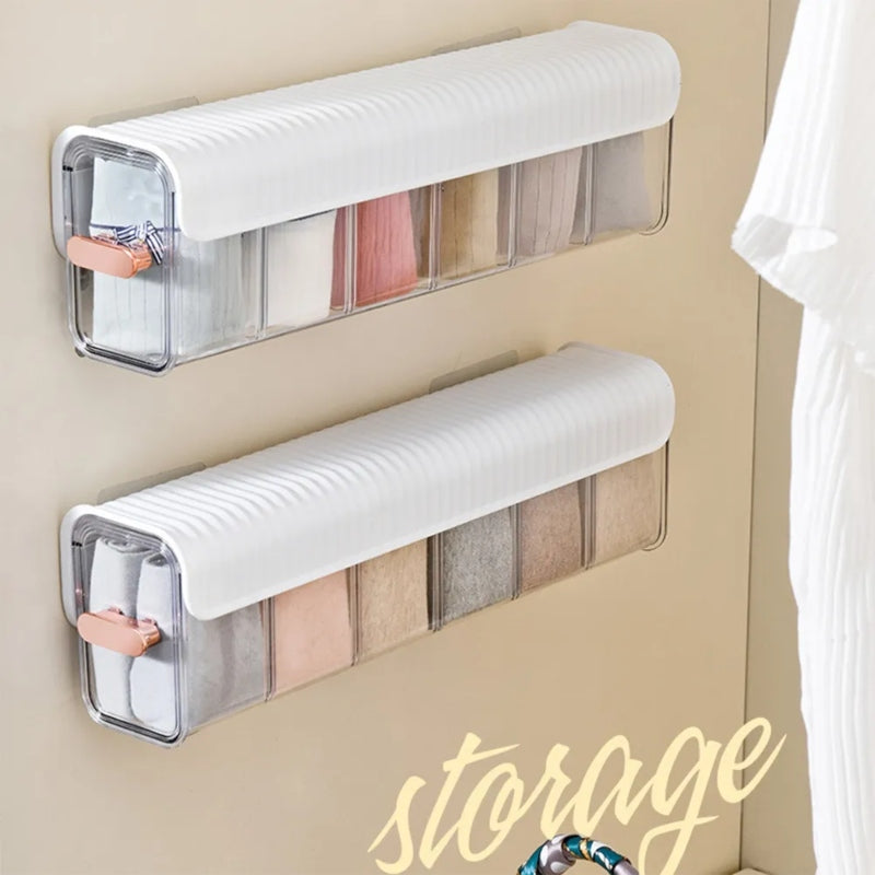 Wall mounted storage box underwear panties organizer