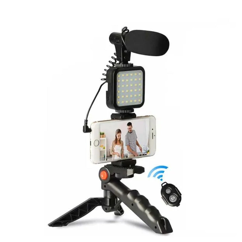 Video making vlogging kit with tripod stand