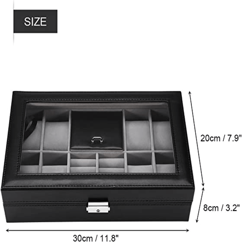8 slots watch and ring storage case