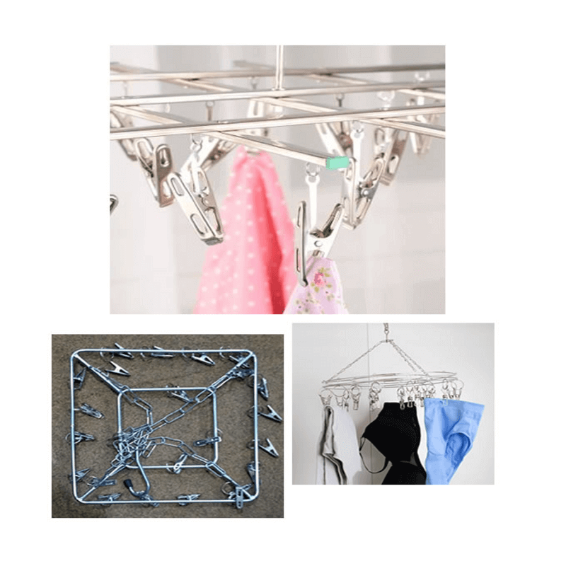 24 clip stainless steel cloth hanger