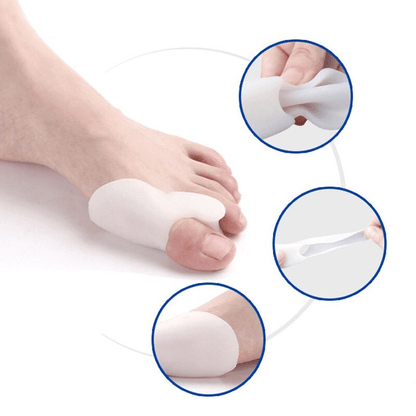 1 pair silicone foot fingers toe separator thumb valgus protector