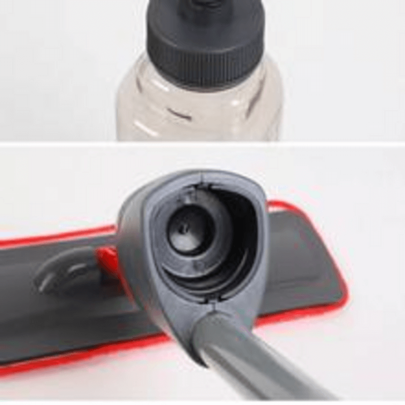 Self spray mop with micro fiber pad