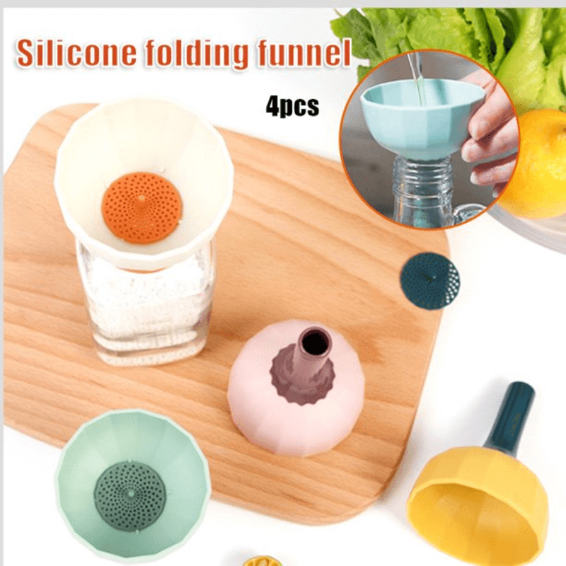 Silicone oil folding funnel