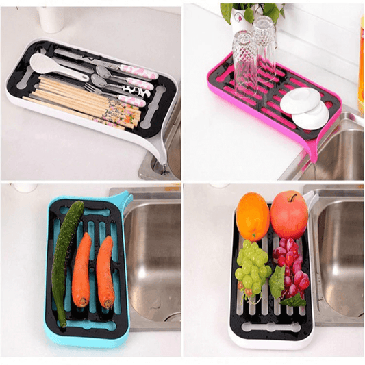 Kitchen organizer drain double layer dish rack