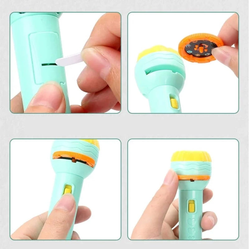 MINI FLASHLIGHT PROJECTOR TOY WITH 3 DISK