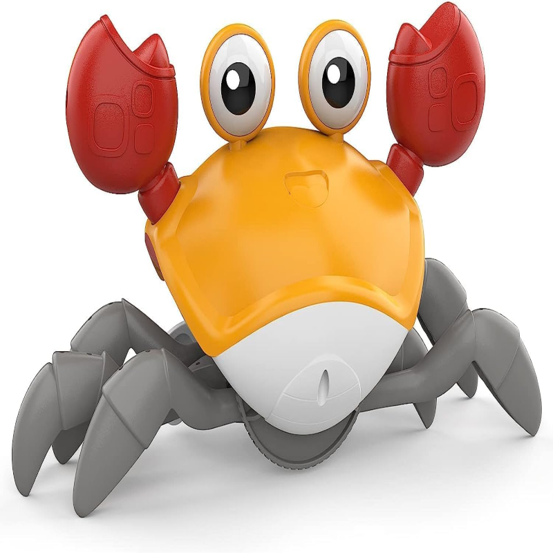 BATTERY OPERATED CUTE SENSOR CRAB WITH LIGHT SOUNDS